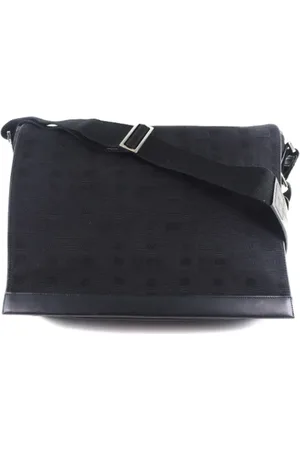 Bally Pre-owned, Dame, Sort, ONE SIZE, Uld, Pre-owned Canvas crossbody-tasker