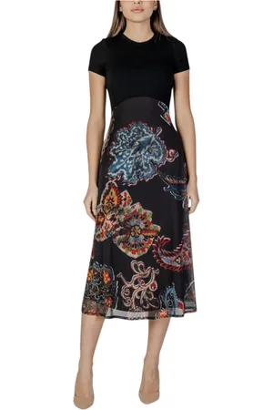 Desigual Kjole, Dame, Flerfarvet, M, Polyester, Lang Kjolekollektion til Kvinder