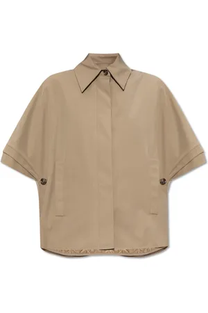 Max Mara Jakke, Dame, , S, Bomuld, Poncho med aftagelig foring `Parole`