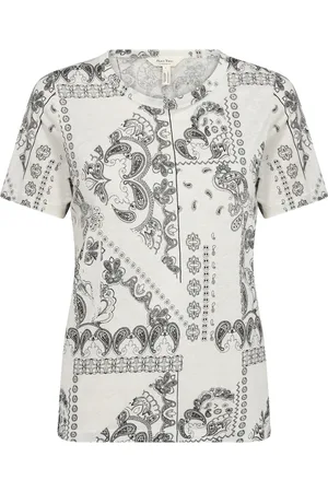 Part Two Top, Dame, Hvid, M, Bomuld, Neutral Graphic Paisley T-shirt