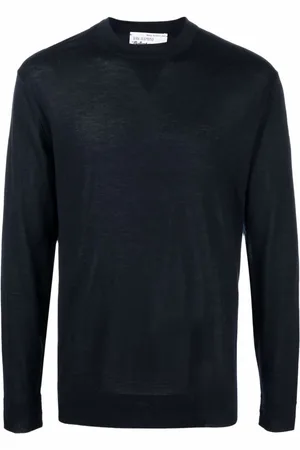 BALLANTYNE Strik, Herre, Blå, M, Marine Pullover Sweater
