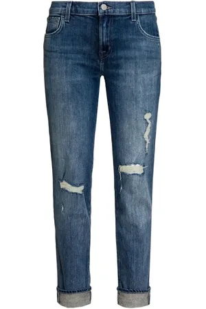 J Brand Jeans, Dame, Blå, W28, Redemption Destruct Johnny Jeans