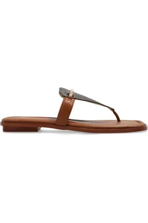 Michael Kors Sko, Dame, Brun, 38 1/2 EU, Uld, Slides Lena