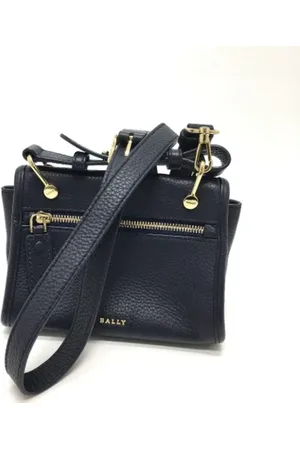 Bally Pre-owned, Dame, Blå, ONE SIZE, Uld, Pre-owned Laeder skuldertasker