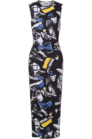 Moschino Kjole, Dame, Sort, M, Uld, Stilfulde Kjole Samling