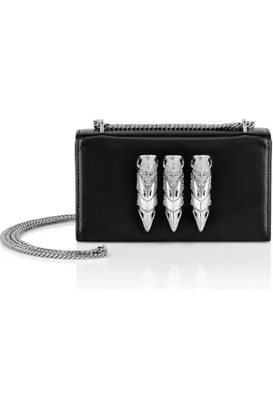 Philipp Plein Taske, Dame, Sort, ONE SIZE, Uld, Stilfuld clutch taske med unikt design