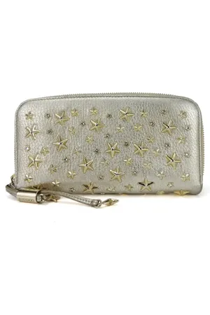 Jimmy Choo Pre-owned, Dame, Grå, ONE SIZE, Uld, Pre-owned Laeder punge