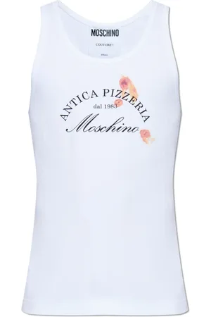 Moschino Top, Herre, Hvid, S, Ribbed top