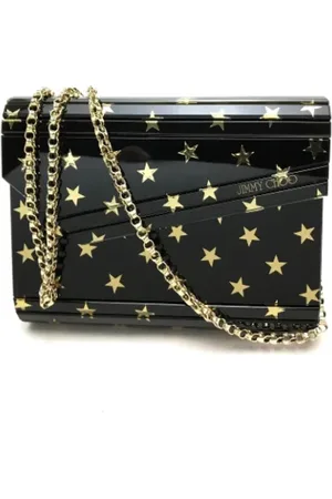 Jimmy Choo Pre-owned, Dame, Sort, ONE SIZE, Uld, Pre-owned Plast skuldertasker