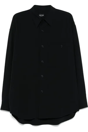 Giorgio Armani Skjorte, Herre, Sort, M, Klassisk Sort Skjorte Med Lomme