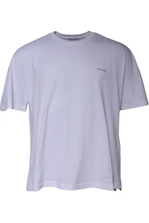 Balenciaga Top, Herre, Hvid, L, Bomuld, Hvid Bomuld Logo Print T-shirt