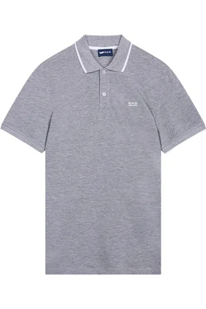 GAS Top, Herre, Grå, M, Klassisk Moderne Herre Polo Skjorte