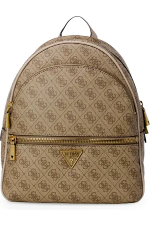 Guess Taske, Dame, Brun, ONE SIZE, Brun Trykt Rygsæk med Frontlommer