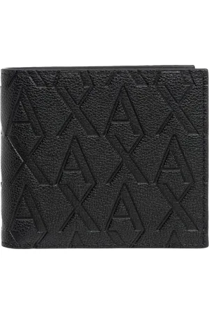 Armani Exchange Tilbehør, Herre, Sort, ONE SIZE, Polyester, Logo Plain Pung med Kortlommer