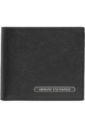 Armani Exchange Tilbehør, Herre, Sort, ONE SIZE, Uld, Enkel Pung med Kortlommer