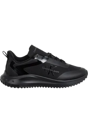 Calvin Klein Sko, Herre, Sort, 45 EU, Polyester, Enkle Snøresneakers