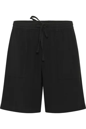 Kaffe Shorts, Dame, Sort, 3XL, Uld, Sort Dyb Løstsiddende Shorts