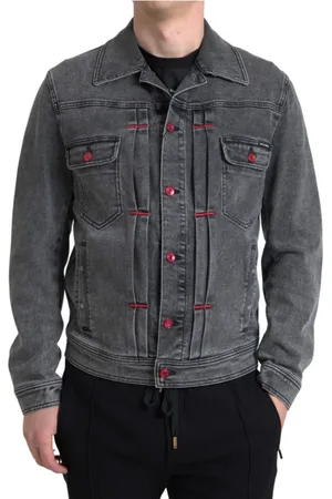 Dolce & Gabbana Jakke, Herre, Grå, M, Denim, Elegant grå denimjakke