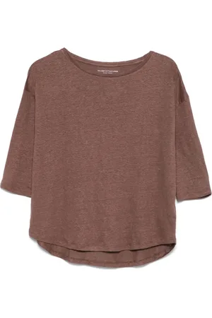 Majestic Top, Dame, Brun, L, Uld, Brun Sweater Stilfuld Model