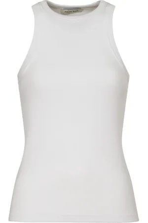 ANINE BING Top, Dame, Hvid, XS, Uld, Hvid Tank Top Eva Stil