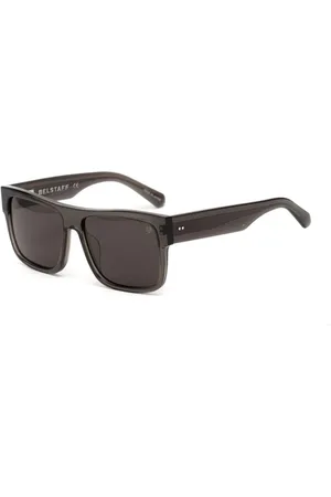 Belstaff Tilbehør, unisex, Grå, ONE SIZE, Håndlavede Acetat solbriller med Zeiss linser