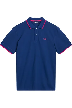 GAS Top, Herre, Blå, L, Klassisk Moderne Herre Polo Skjorte