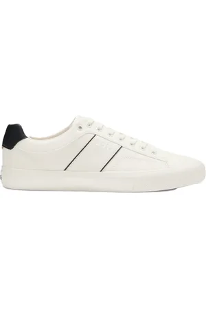 HUGO BOSS Sko, Herre, Hvid, 44 EU, Læder, Hvide Læder Sneakers - Aiden