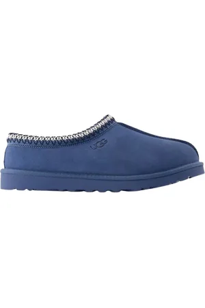 UGG Sko, Herre, Blå, 40 EU, Læder, Blå Læder Shearling Mules