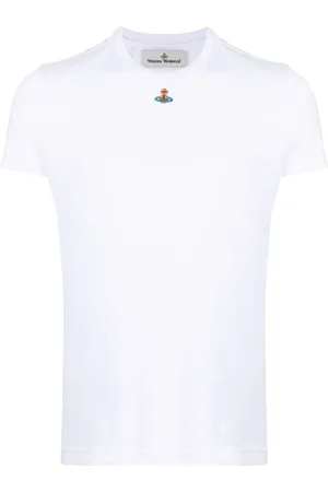 Vivienne Westwood Top, Herre, Hvid, XS, Orb Logo Hvid T-shirts og Polos