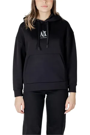 Armani Exchange Sweathshirts & Hoodies, Dame, Sort, XS, Bomuld, Dame Capsulate Sweatshirt Forår/Sommer Kollektion