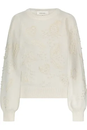 Fabienne Chapot Strik, Dame, Hvid, L, Bomuld, Edo Pullover