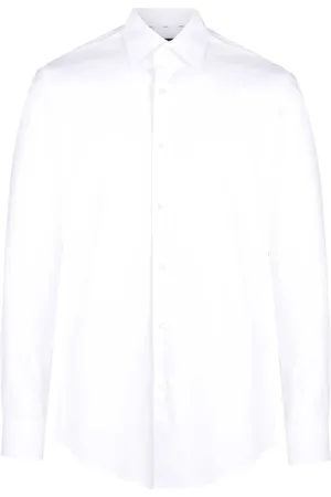 HUGO BOSS Skjorte, Herre, Hvid, XL, Bomuld, Slim Fit Stretch Poplin Skjorte