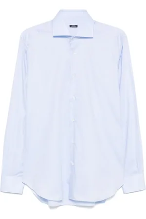 BARBA Skjorte, Herre, Blå, 4XL, Uld, Himmelblå Stilfuld Herreskjorte