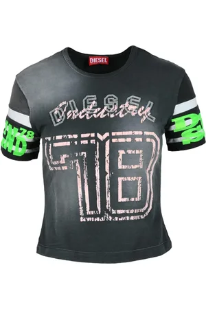 Diesel Top, Dame, Grå, XS, Bomuld, Tshirt