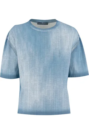 ERMANNO SCERVINO Top, Dame, Blå, XS, Denim, Vintage Denim Wash T-shirt