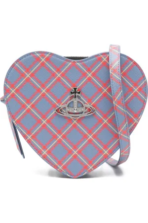 Vivienne Westwood Taske, Dame, Flerfarvet, ONE SIZE, Uld, Kornblå Tartan Skuldertaske