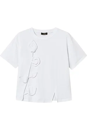 Twin-Set Top, Dame, Hvid, 2XS, Uld, Hvide Crew Neck T-shirts og Polos
