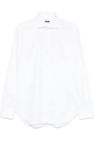BARBA Skjorte, Herre, Hvid, 3XL, Uld, Hvid Stilfuld Herreskjorte