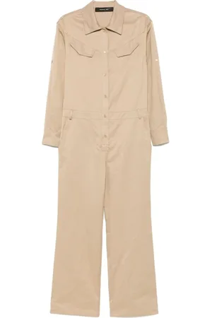 FEDERICA TOSI Jumpsuits & Playsuits, Dame, , XS, Twill Suit Kjole med Knapper