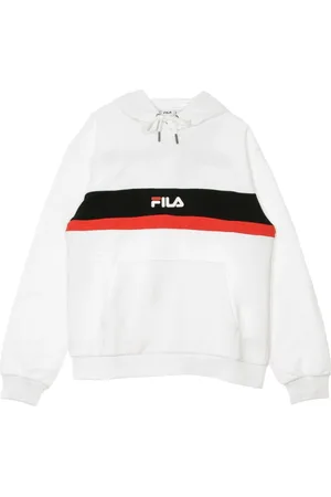 Fila Sweathshirts & Hoodies, Herre, Hvid, XL, Hvid/sort/rød hættetrøje til mænd