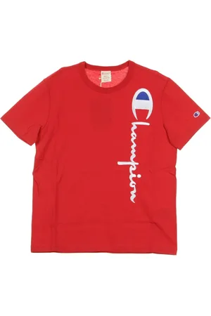 Champion Top, Herre, Rød, L, Rød Crewneck Tee til Mænd