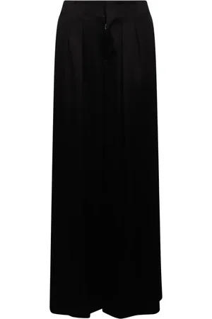 ALICE+OLIVIA Nederdel, Dame, Sort, XS, Polyester, Bred Ben Plisserede Bukser