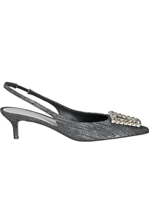 ROBERTO FESTA Sko, Dame, Sort, 40 EU, Denim, Vintage Denim Slingback med Strass