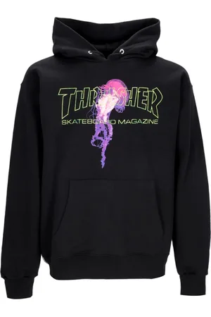 Thrasher Sweathshirts & Hoodies, Herre, Sort, XL, Bomuld, Sort Atlantic Drift Hoodie til mænd