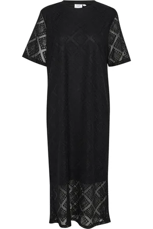 Saint Tropez Kjole, Dame, Sort, 2XL, Sort Blondekjole Jacobinasz Stil