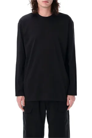 Y-3 Top, Herre, Sort, M, Bomuld, Sort grafisk T-shirt med logo print