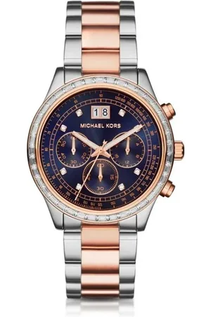Michael Kors Tilbehør, Dame, Blå, ONE SIZE, Blå Stål Kvarts Analog Ur