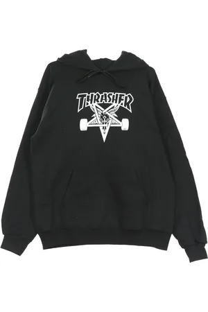 Thrasher Sweathshirts & Hoodies, Herre, Sort, S, Bomuld, Skategoat Hættetrøje Sort/Hvid