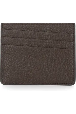 Maison Margiela Tilbehør, unisex, Brun, ONE SIZE, Læder, Brun læderpung med ikonisk logo