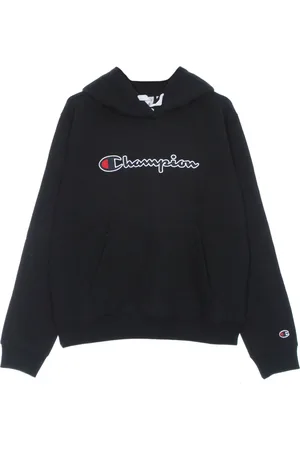 Champion Sweathshirts & Hoodies, Dame, Sort, S, Bomuld, Sort hættetrøje med kængurulomme